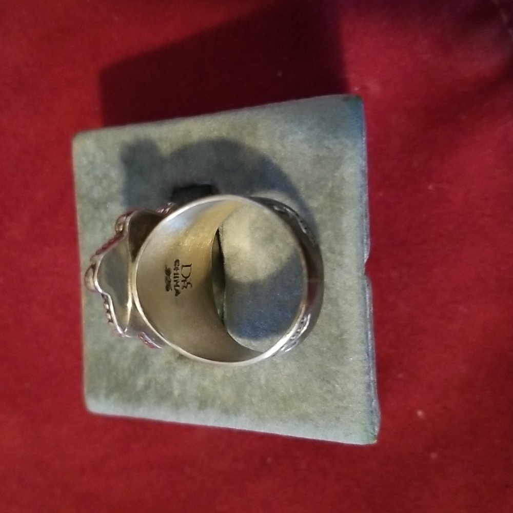Silver and Jasper stone Ring - Picture 5 of 11